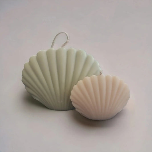 Rosemary & Bay Wreath Seashell Candle (set of 2) - Auras Workshop  -  Mold Craft Candles -   - Cyprus & Greece